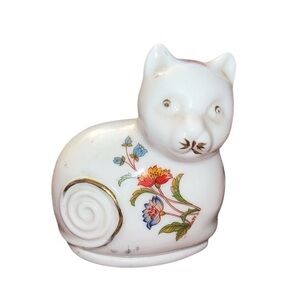 Rosenthal Netter Porcelain Cat Trinket  Box Flowers Butterflies